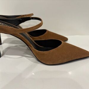 SCHUTZ Mid Stiletto Caramel Mule Size 8.5